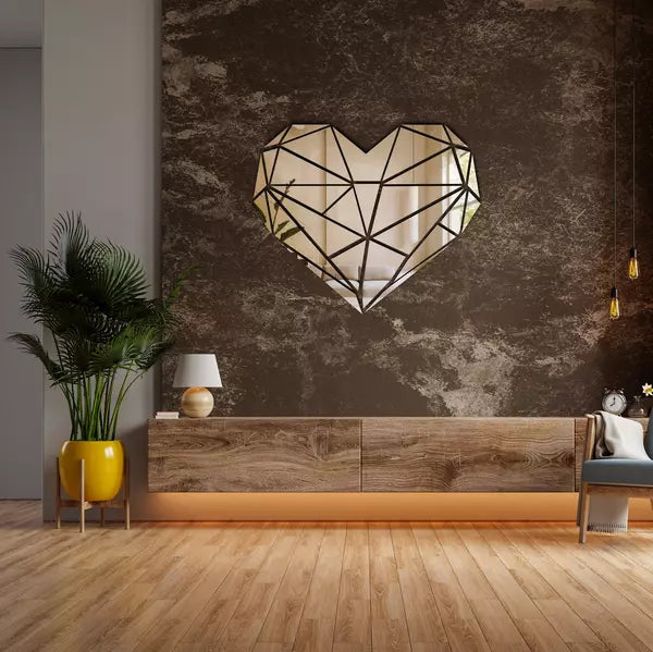 Acrylic Heart Mirror Wall Decor