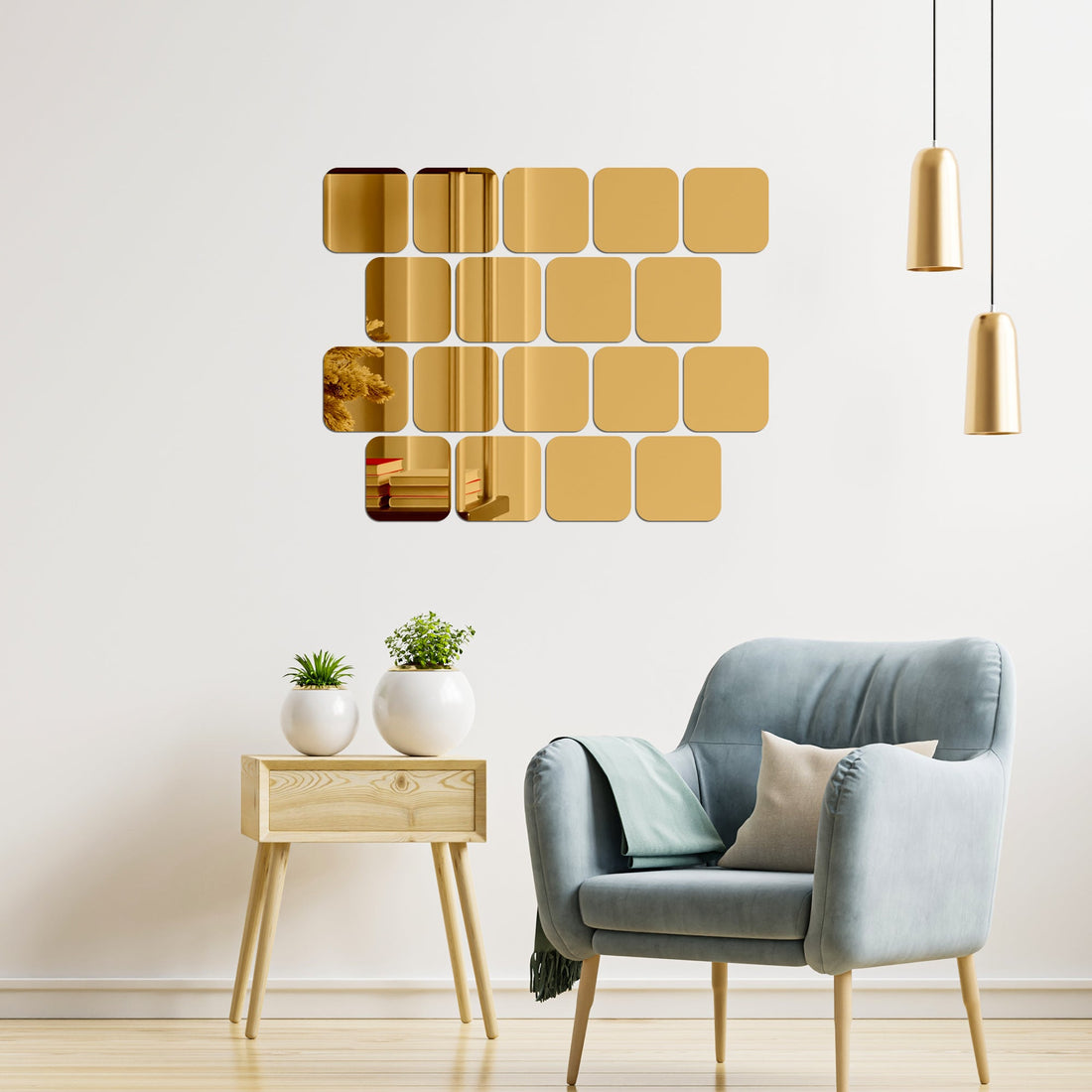 Acrylic Square Mirror Wall Decor