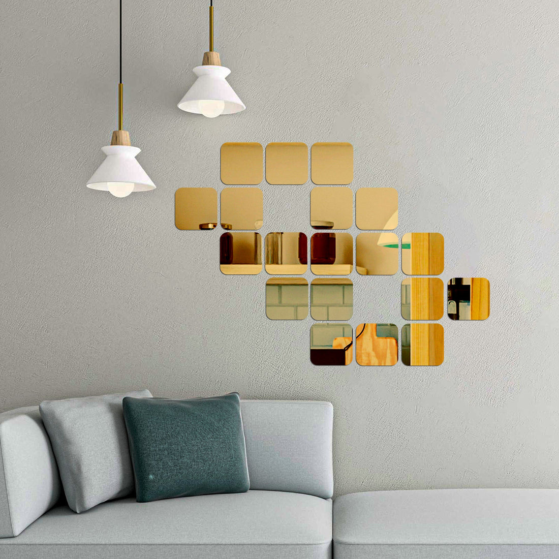 Acrylic Square Mirror Wall Decor