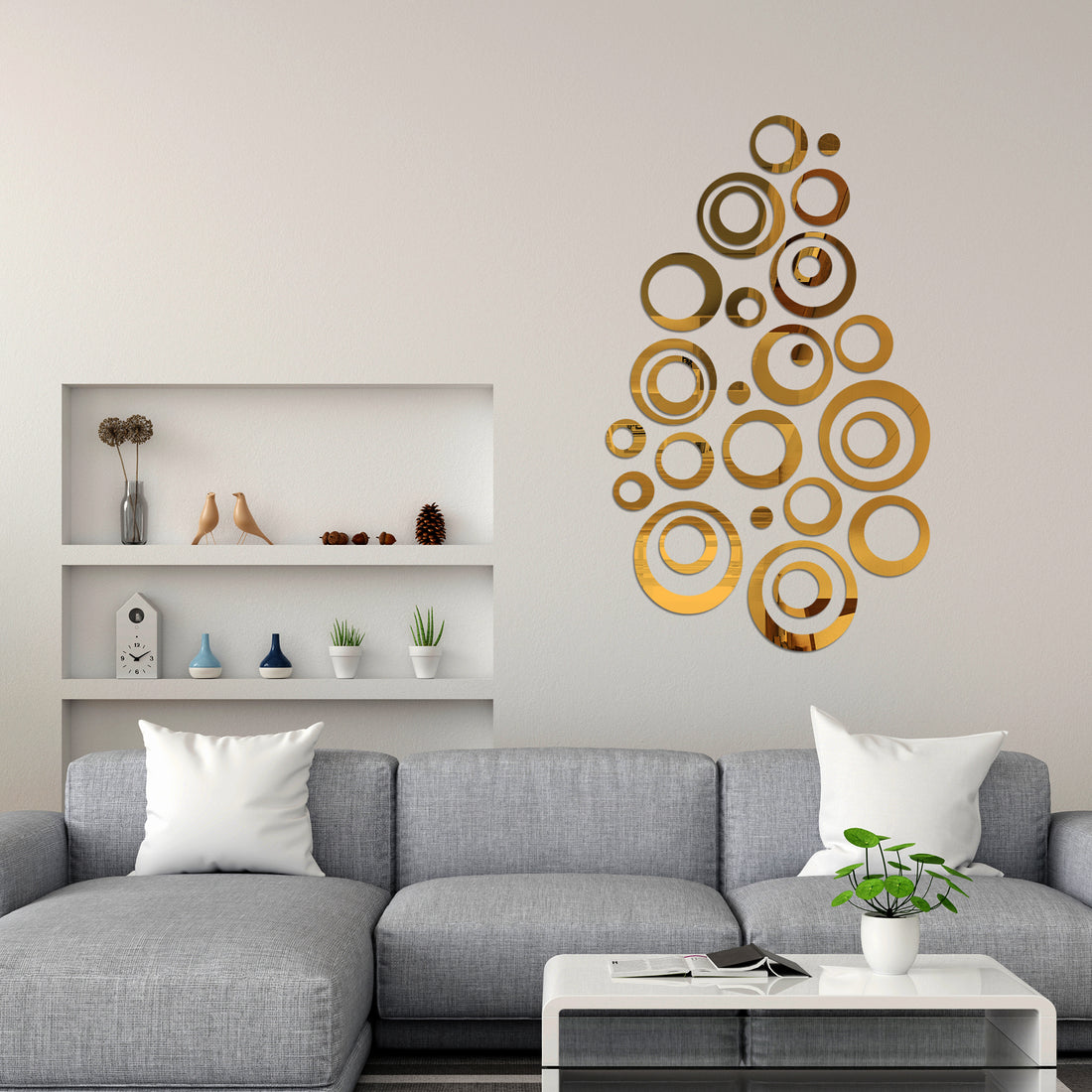 Acrylic Ring Mirror Wall Decor