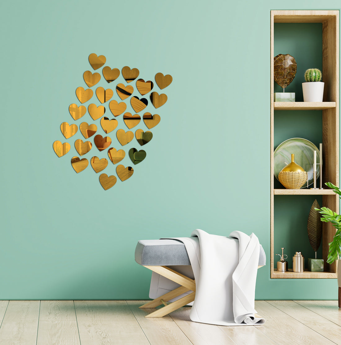 Acrylic Heart Mirror Wall Decor