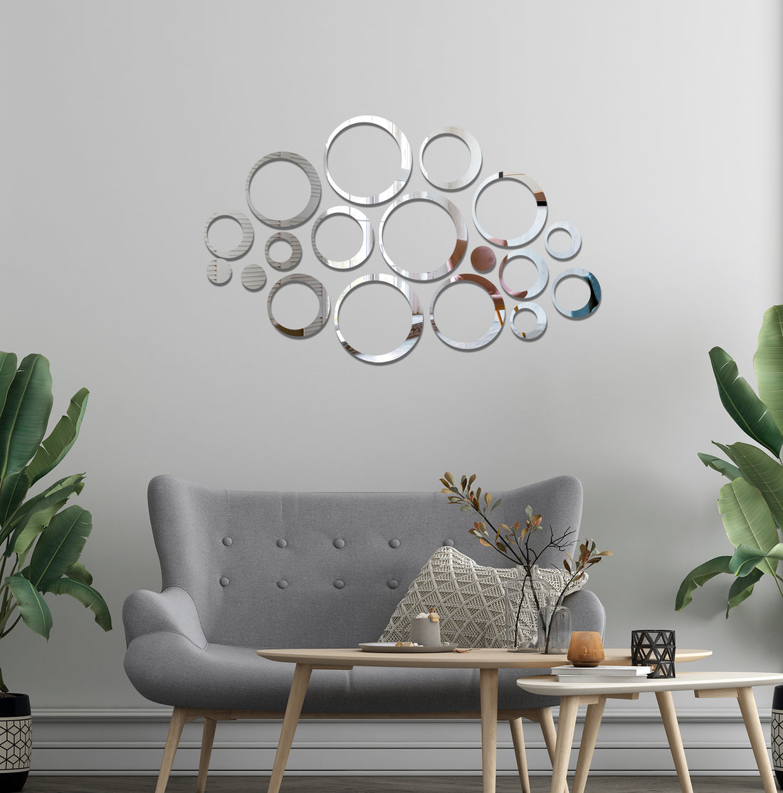 Acrylic Ring Mirror Wall Decor