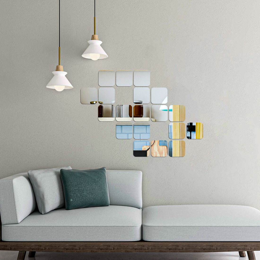 Acrylic Square Mirror Wall Decor