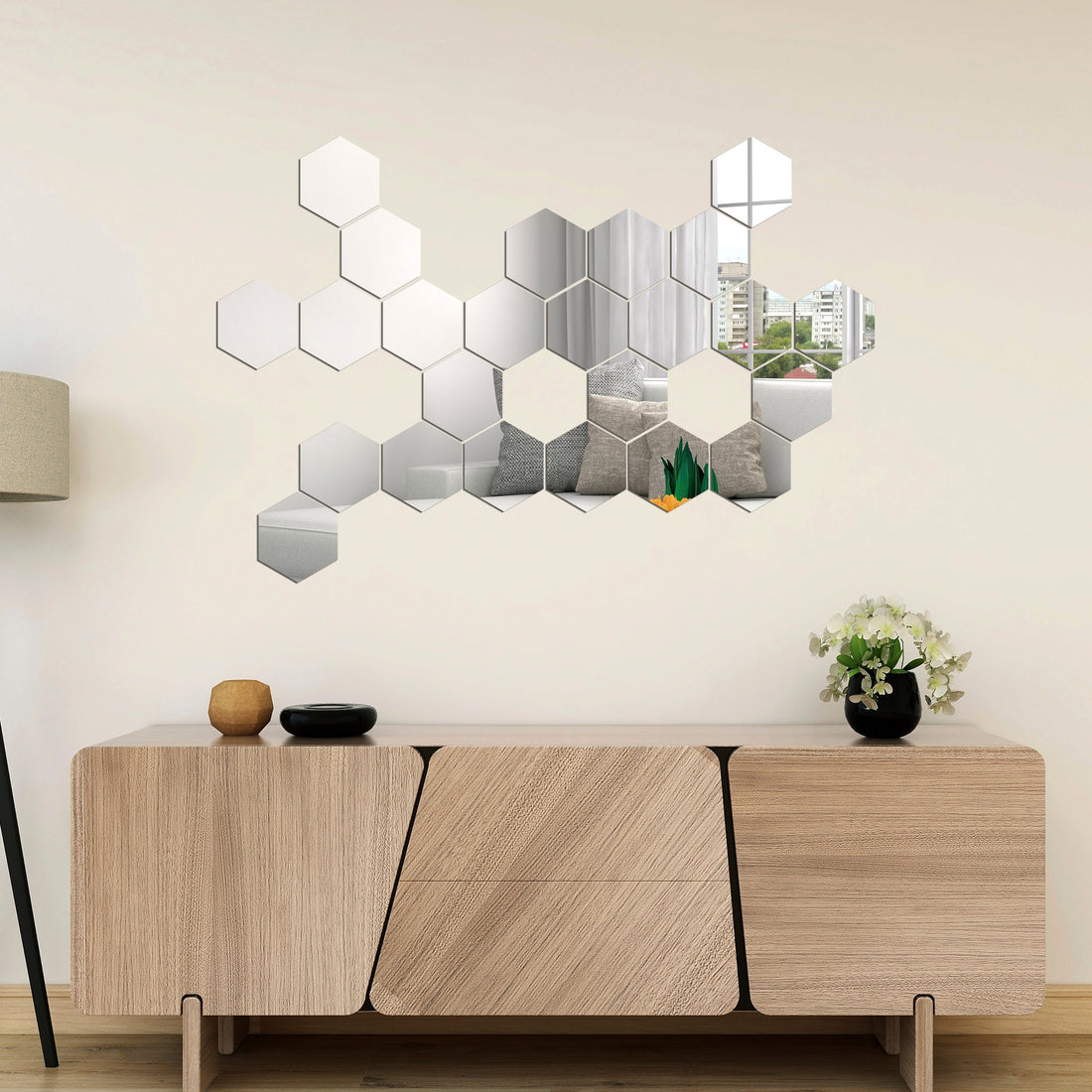 Acrylic Hexagon Mirror Wall Decor