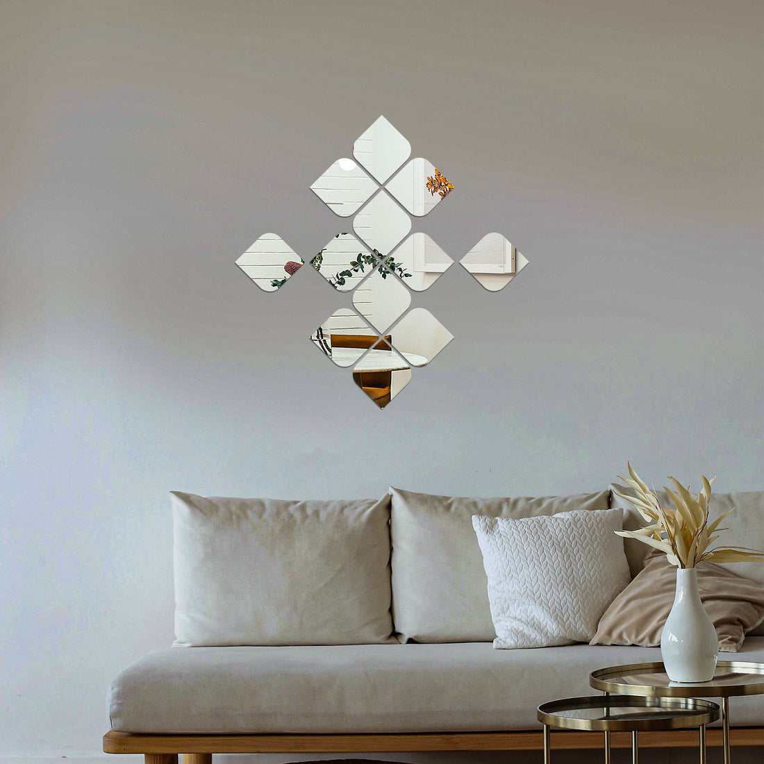 Acrylic Quadrilateral Mirror Wall Decor