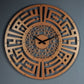 Sabr and Salat (Patience and Pray) Written Kufic - Acrylic Wall Clock