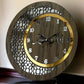 AM NEW 2C CLOCK BROWN & SILVER