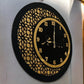 AM NEW 2C CLOCK BLACK & GOLDEN