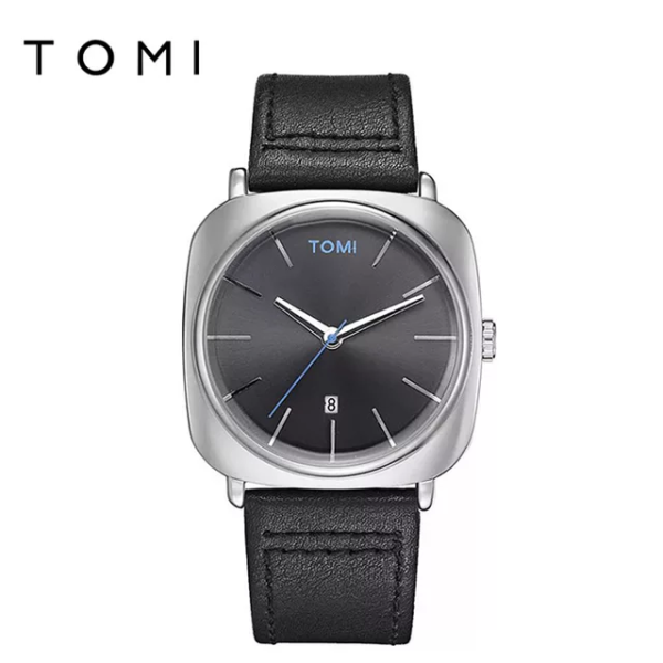 Tomi T-084 Men’s Watch Date Quartz Leather Strap