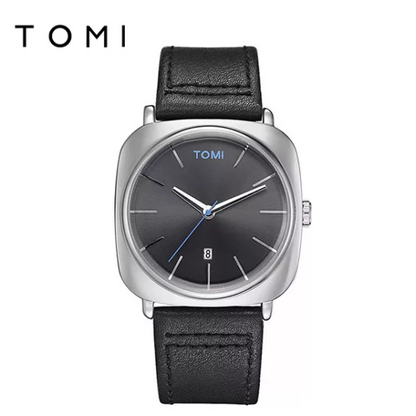 Tomi T-084 Men’s Watch Date Quartz Leather Strap