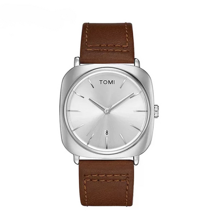 Tomi T-084 Men’s Watch Date Quartz Leather Strap