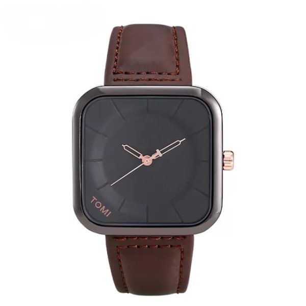 Tomi T-093 Men’s Watch Date Quartz Leather Strap