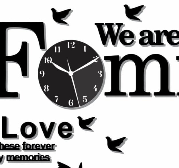 We are Family Clock WALL CLOCK MEGA DISCOUNT 