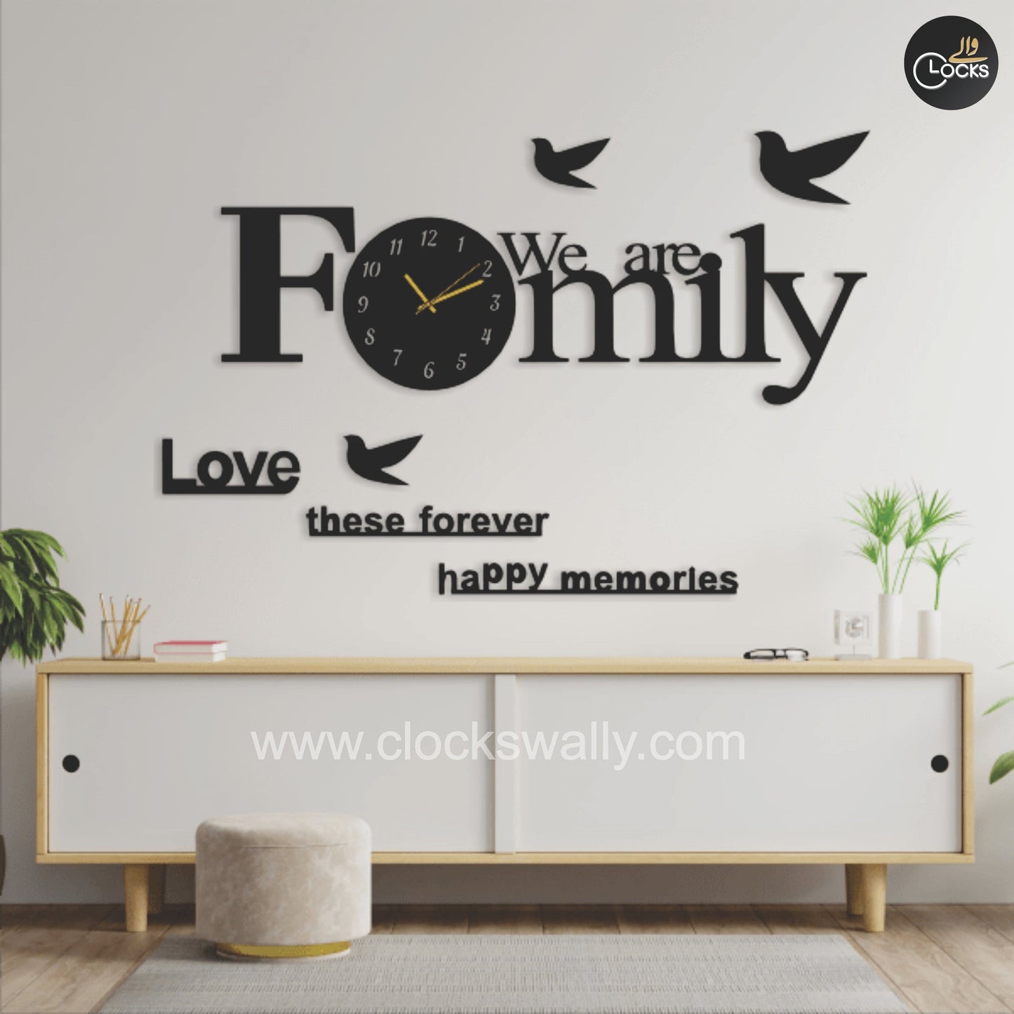 We are Family Clock WALL CLOCK MEGA DISCOUNT 