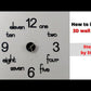 3D DIY WALL CLOCK (NUM)